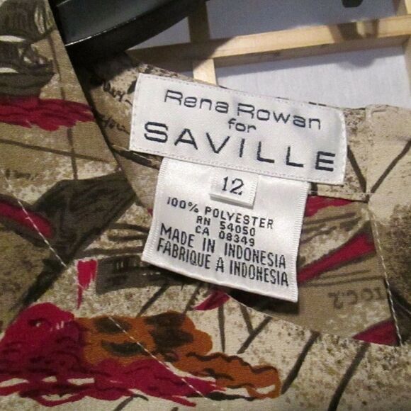 Rena Rowan For Saville Nautical Blouse Sz 12 - Picture 3 of 6